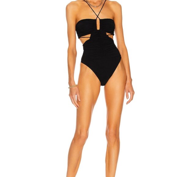 Magda Butrym Other - Magda Butrym Ruched Swimsuit One Piece Black L
